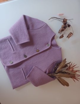 Giacca tirolese 3/4 anni color malva 40+ss