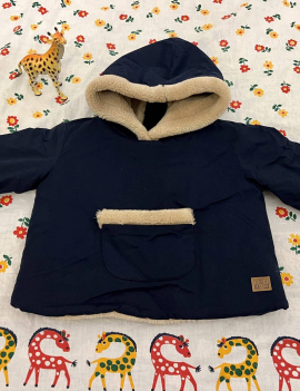 Capospalla Bonton, foderato in pelliccia ecologica, full zip posteriore, tg 2 anni, 60 euro