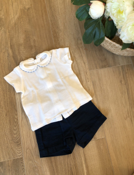 Completo IL CORTILE GENOVA polo allacciata dietro e bermuda 6M 25€ ciascuno