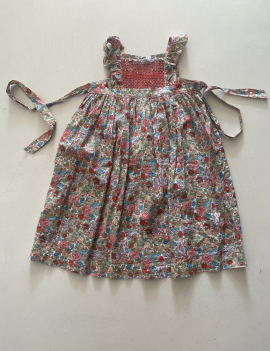 Abito Mariella per Pupi Solari 4 anni liberty e punto smock 80+ss