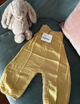 Tutina N° 74 giallo senape tg XS (9-12 mesi, ampia vestibilità), 35 euro + SS