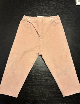 Bambini Genova, pantaloni velluto rosa 12-18m
