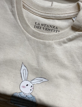 T-shirt La Stanza coniglietto abitino azzurro