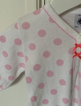 Tutina a pois rosa in cotone leggero PETIT BATEAU 3 Mesi 20€ +ss