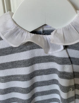 Tutina a righe morbida con colletto IL GUFO 3 Mesi 30€+ss