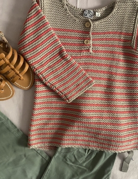 maglione in cotone a righe di Bonton taglia 6 anni