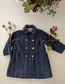 LA STUPENDERIA – Cappottino classico bonton in velluto – 2 anni (veste 3) – 50+ss